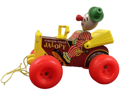 secondhand Fisher Price 1965 Jalopy Pull Toy