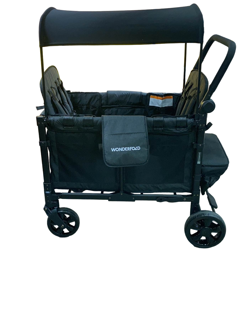 Wonderfold W4 Elite Stroller Wagon, 2023, Volcanic Black