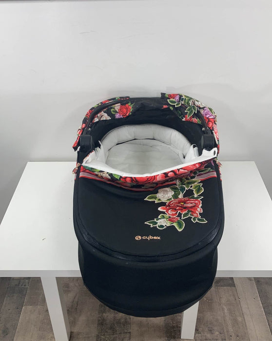 used Cybex PRIAM Lux Carry Cot, Spring Blossom Dark