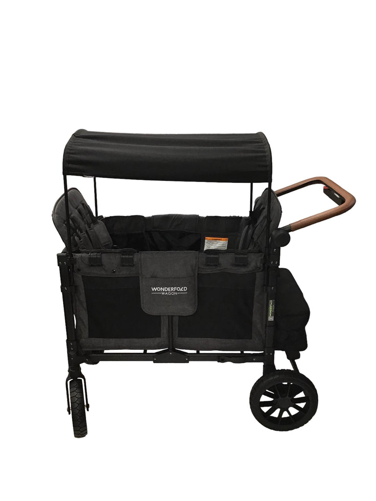 Wonderfold W4 Luxe Quad Stroller Wagon, 2021, Charcoal Grey