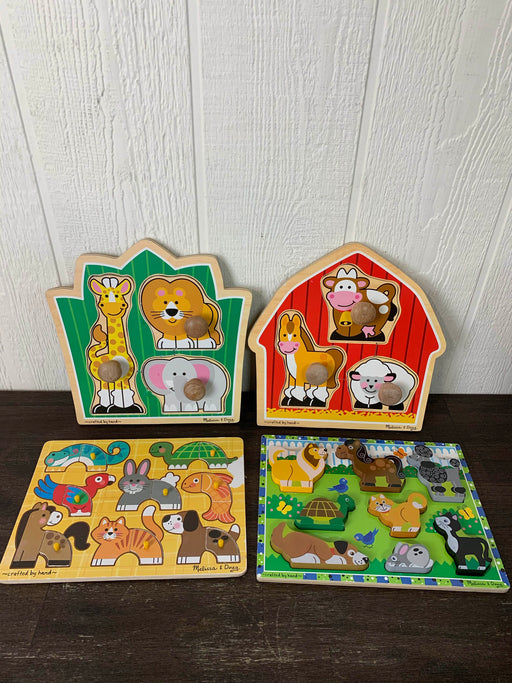 used BUNDLE Melissa & Doug Wooden Puzzles