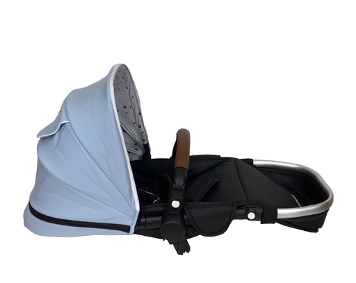 secondhand Mockingbird 2nd Seat Kit with Extendable Canopy, 2023, Sky, Watercolor Drops, Silver with Penny Leather