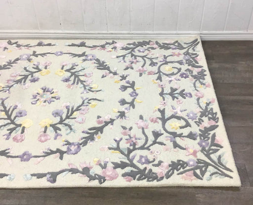 secondhand Delta Children Hand-Tufted Wool Rug, Floral Garden Area Rug 5x8