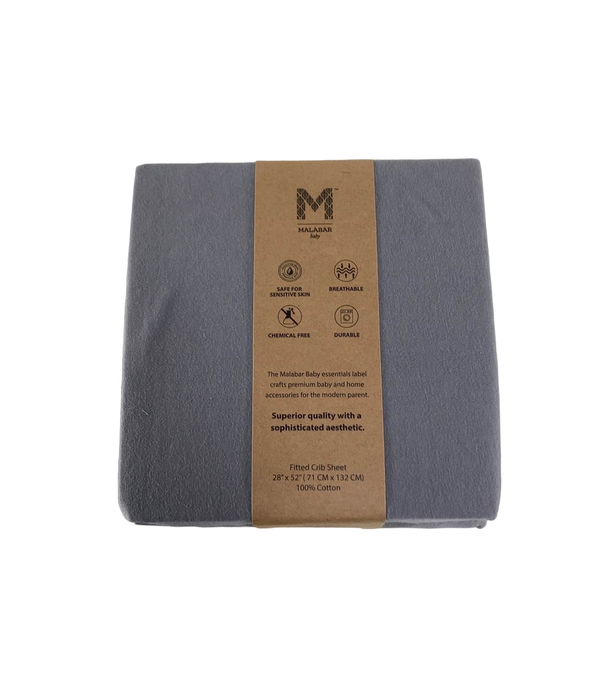 used Malabar Baby Fitted Crib Sheet, Gray