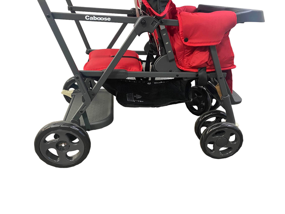 Joovy Caboose Sit And Stand Tandem Double Stroller, 2021, Red