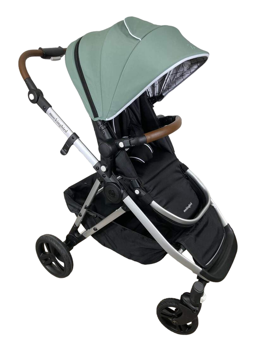 used Mockingbird Single to Double Stroller, 2022, Silver with Penny Leather, Windowpane, Sage