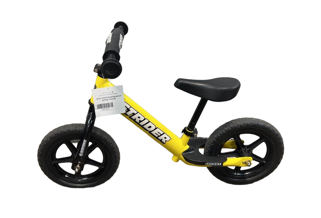 Shop Strider Balance Bike 12” Sport, Yellow at GoodBuy Gear