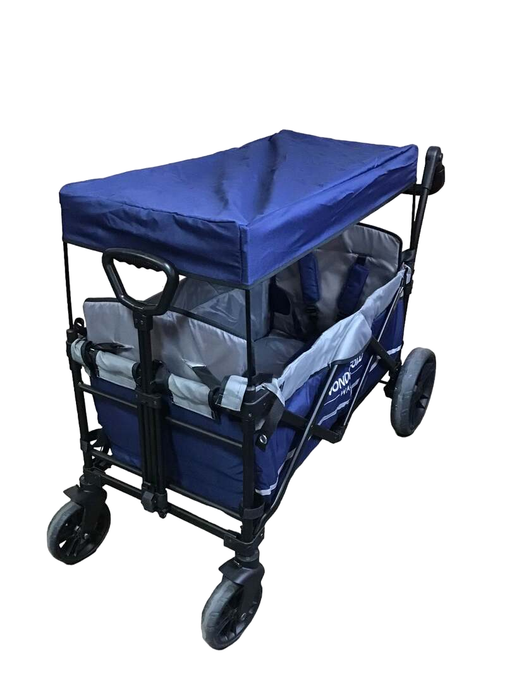 secondhand Wonderfold X2 Push + Pull Double Stroller Wagon, 2022, Sapphire Navy