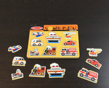 secondhand Melissa & Doug Sound Puzzle, Vehicles