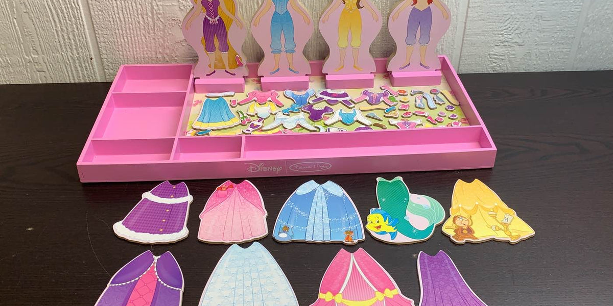 Melissa & Doug Disney Princess Deluxe Wooden Magnetic Dress-Up Set