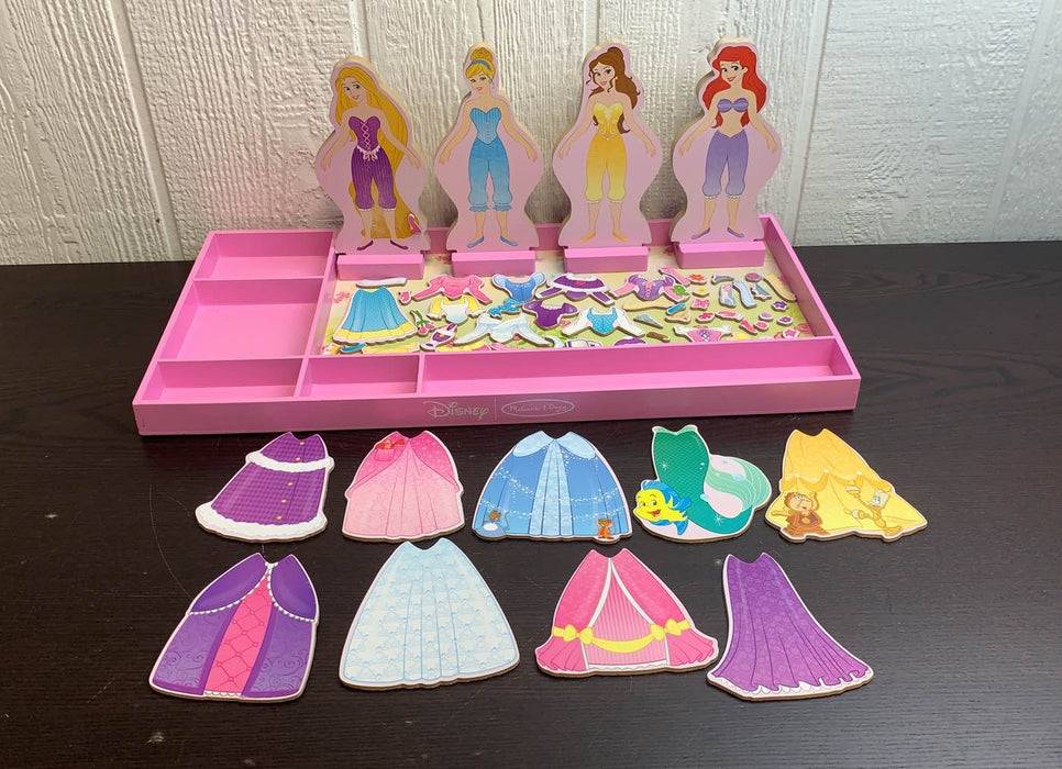 Melissa & Doug Disney Princess Deluxe Wooden Magnetic Dress-Up Set