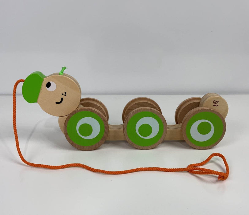 secondhand Hape Walk-A-Long Caterpillar Wooden Pull Toy