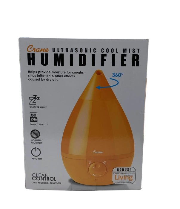 Shop Crane Filter-Free Droplet Cool Mist Humidifier, Orange at GoodBuy Gear