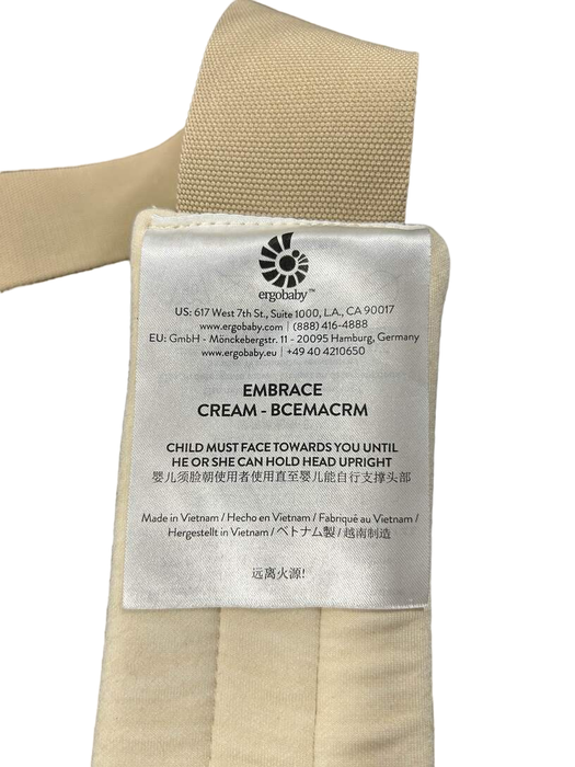 Ergobaby Embrace Baby Carrier, Cream