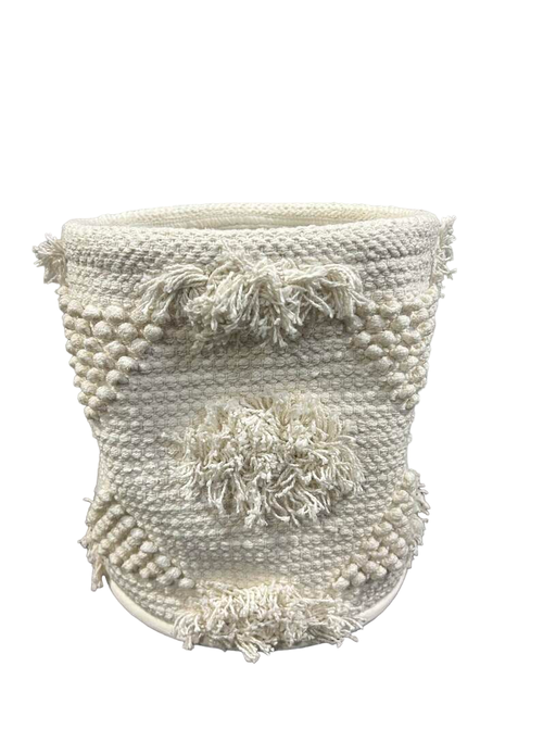 used Crate & Kids Dottie Woven Macrame Kids Small Storage Bin, Natural