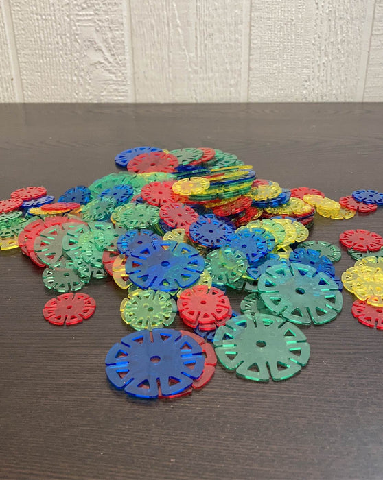 secondhand Bird Toy Builders Notch 'Ems Discs