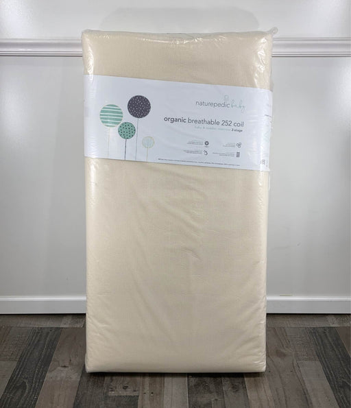 used Naturepedic Organic Breathable 252 Coil Baby & Toddler 2 Stage Mattress