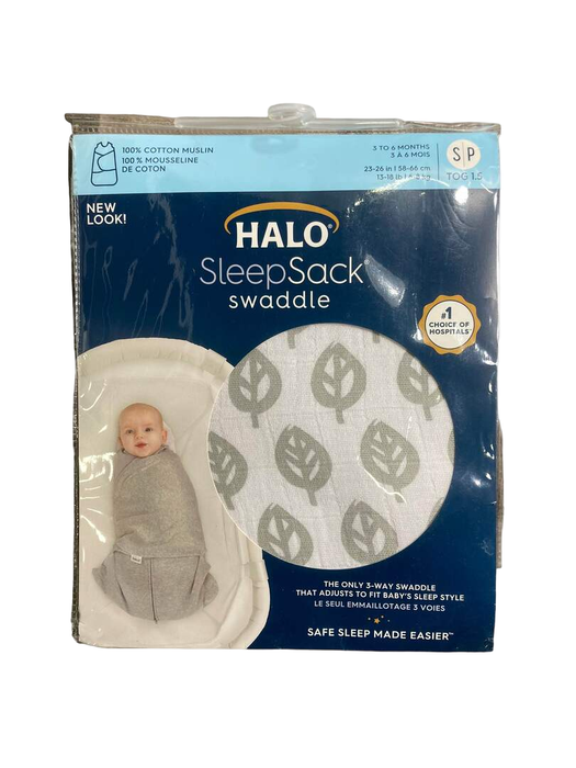 Shop Halo SleepSack Swaddle, Small, Gray Tree Leaf at GoodBuy Gear