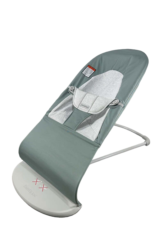 used BabyBjorn Bouncer Bliss, Light Gray Frame, Light Sage/White