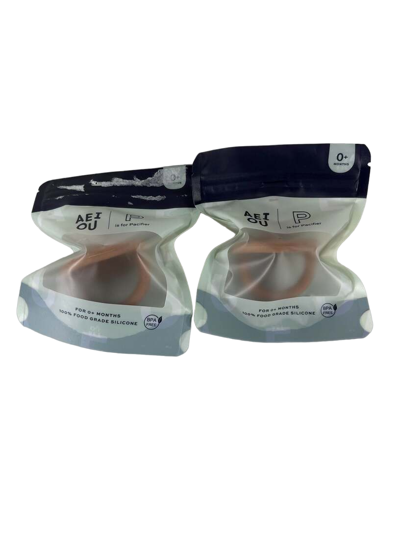 AEIOU Silicone Pacifier, 2 Pack, Clay/Clay — GoodBuy Gear