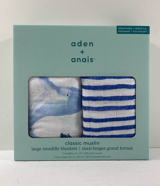 used Aden + Anais Essentials Cotton Muslin Swaddle, 2Pk