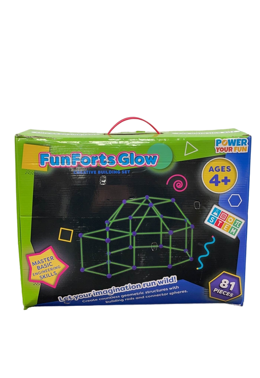 used Power Your Fun Fun Forts Glow Fort Building Kit, 81 Pieces