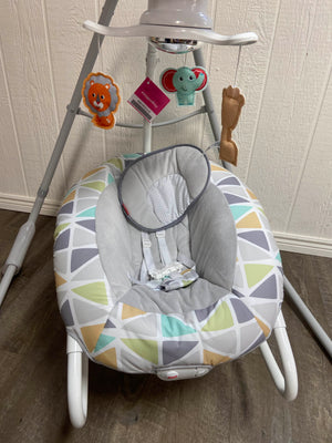 Fisher price deluxe hot sale cradle n swing