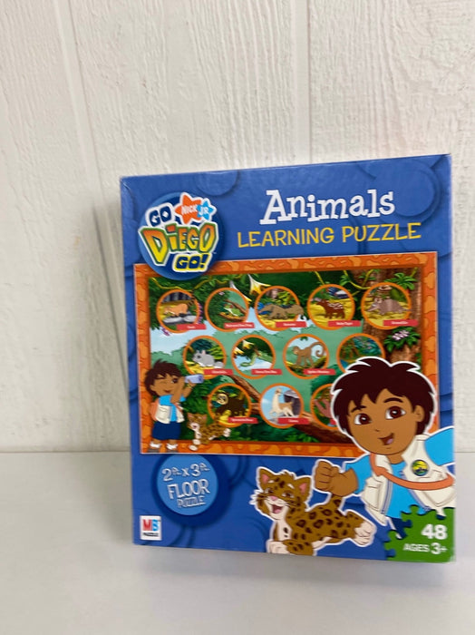 used Milton Bradley Go Diego Go! Animals Learning Puzzle