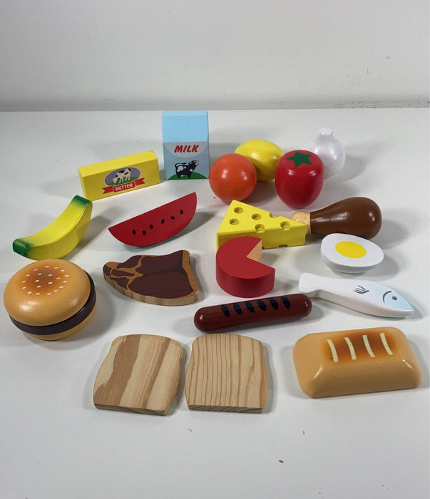 used BUNDLE Wooden Play Food Sets