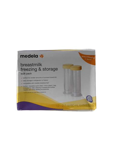 Medela Breast Milk Collection and Storage Bottles with Solid Lids, 12
