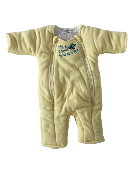 used Baby Merlin's Magic Sleepsuit, Large 6-9 Months, Fleece, Yellow