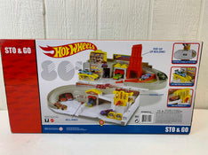 secondhand Hot Wheels Sto and Go Playset