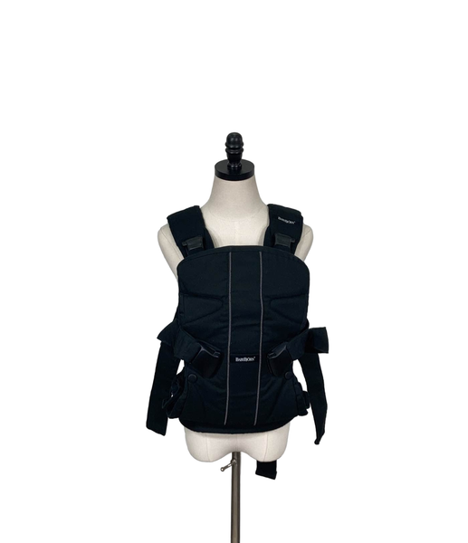 BabyBjörn Baby Carrier One, Cotton, Black, One Size (098023US)