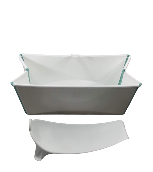 used Stokke Flexi Bath Bundle Pack, Regular, White Aqua