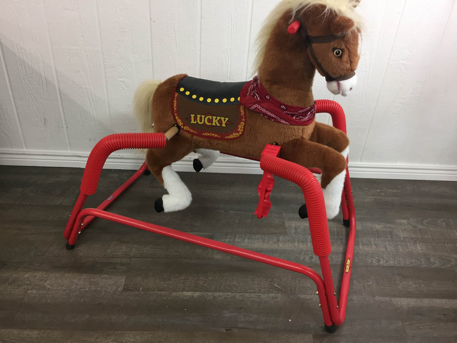 used Rockin’ Rider Lucky Talking Plush Spring Horse