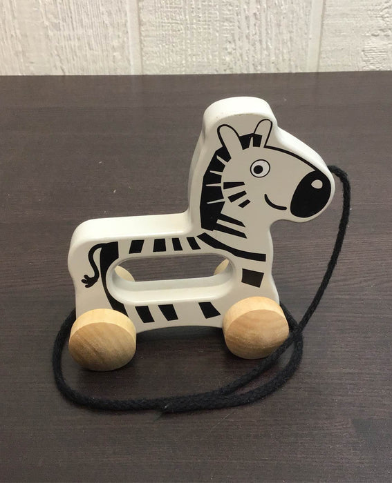 used Hape Zebra Pull Along Toy