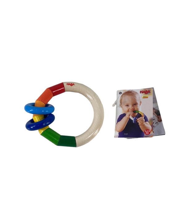 used HABA Kringelring Wooden Baby Rattle