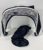 used Mockingbird Extendable Canopy with Sunshade, Black, Windowpane