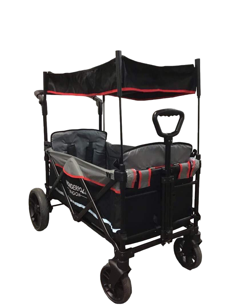 wonderfold outdoor x2 push & pull double stroller wagon Wonderfold X2 Push + Pull Double Stroller Wagon, 2021, Black