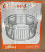 used Baby Trend Circular Play Pen, Grey and White Fashion