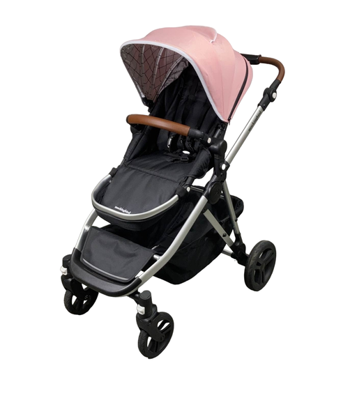 used Mockingbird Single to Double Stroller, 2022, Silver with Penny Leather, Windowpane, Bloom