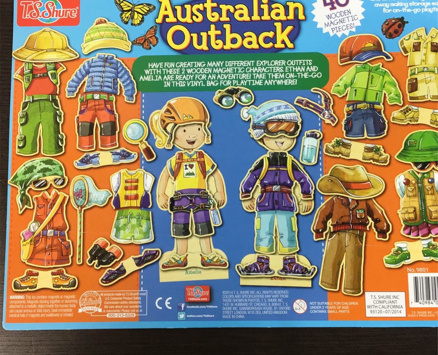 used T.S. Shure Australian Outback Wooden Magnetic Dolls