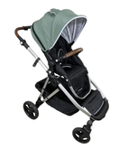 used Mockingbird Single to Double Stroller, 2022, Silver with Penny Leather, Watercolor Drops, Sage