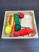 secondhand Melissa & Doug Cutting Food- Wooden Play Food