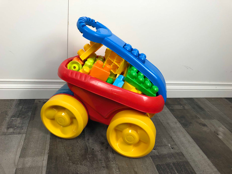 used Mega Bloks Block Scooping Wagon With Mega Bloks