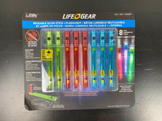 used Life+Gear Reusable Glow Stick and Flashlight, 8 Pack