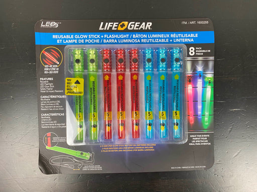 used Life+Gear Reusable Glow Stick and Flashlight, 8 Pack