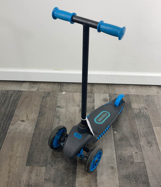 secondhand Little Tikes Learn To Turn Scooter, - blue & black.