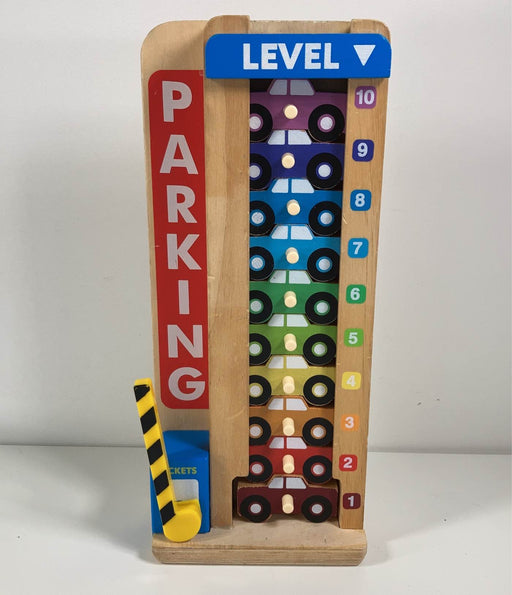 secondhand Melissa & Doug Stack and Count Parking Garage