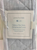 secondhand Pottery Barn Kids Changing Pad Cover, Belgian Flax Linen Gray